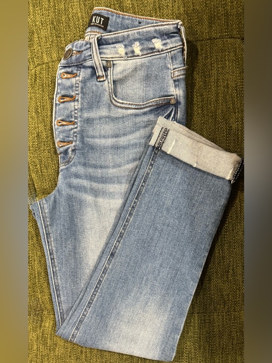 Kut from the Kloth Denim - KUT From The Kloth Women’s Rachael Fab Ab Mom Jeans Button Fly High Rise Size 0